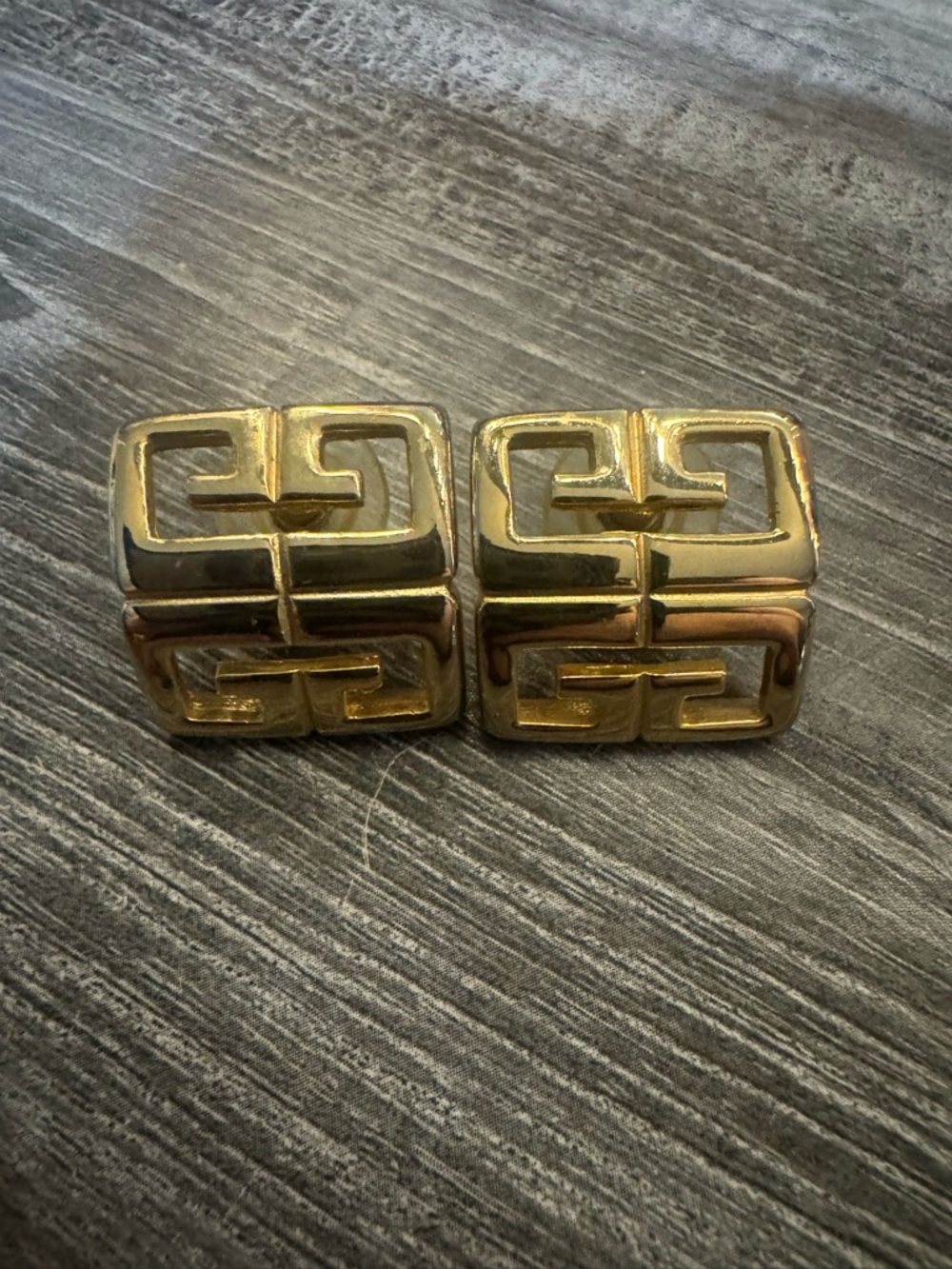Givenchy Gold Tone Square earrings